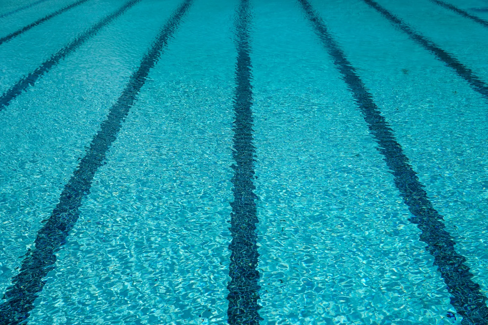 Swimming pool lane markings seen from above representing pool types and sizes suitable for above-ground installations