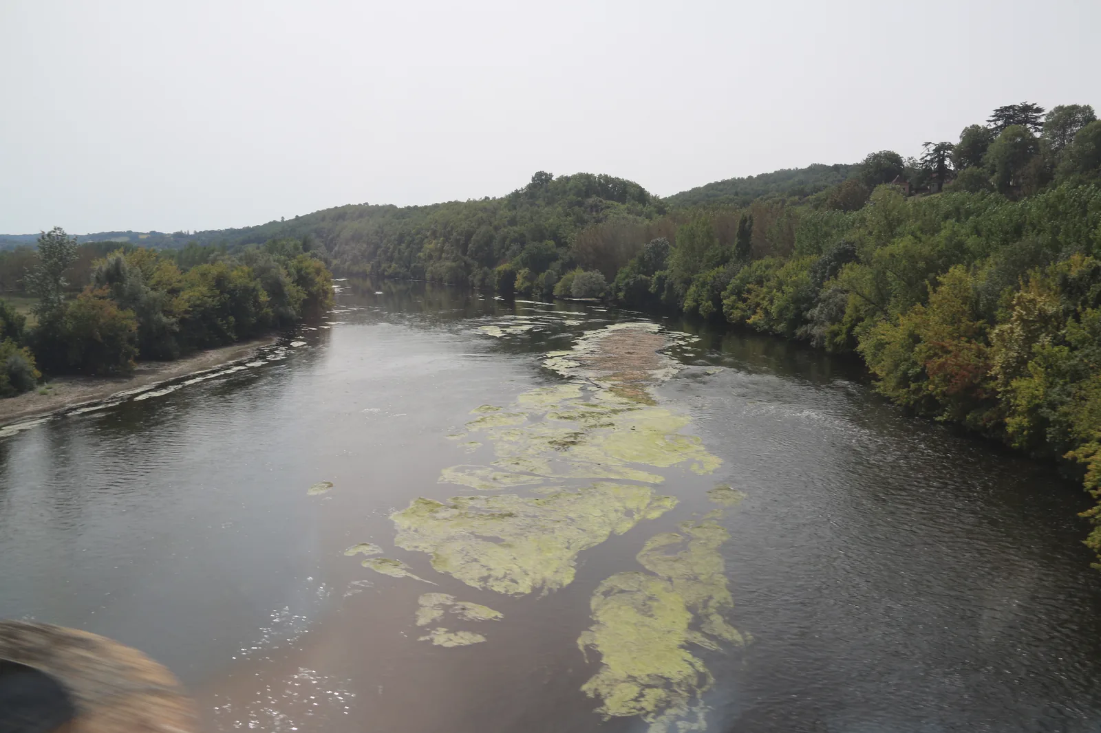 The Dordogne river winding through a wooded valley in South-West France, representing the popular Dordogne villa rental region