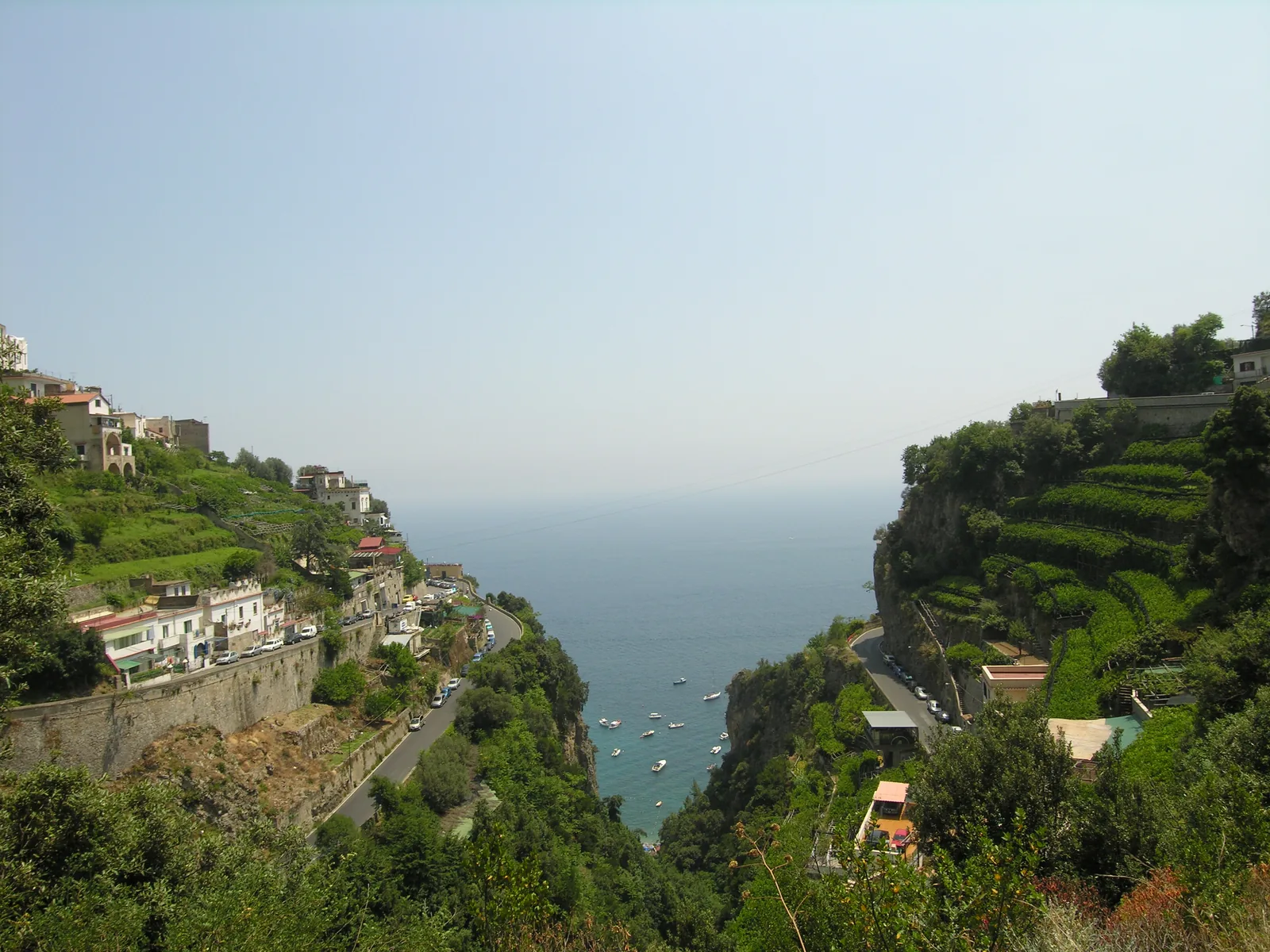 Amalfi Coast cliffside village with sea views, southern Italy